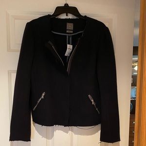 NWT Gap Fitted Navy textured jacket